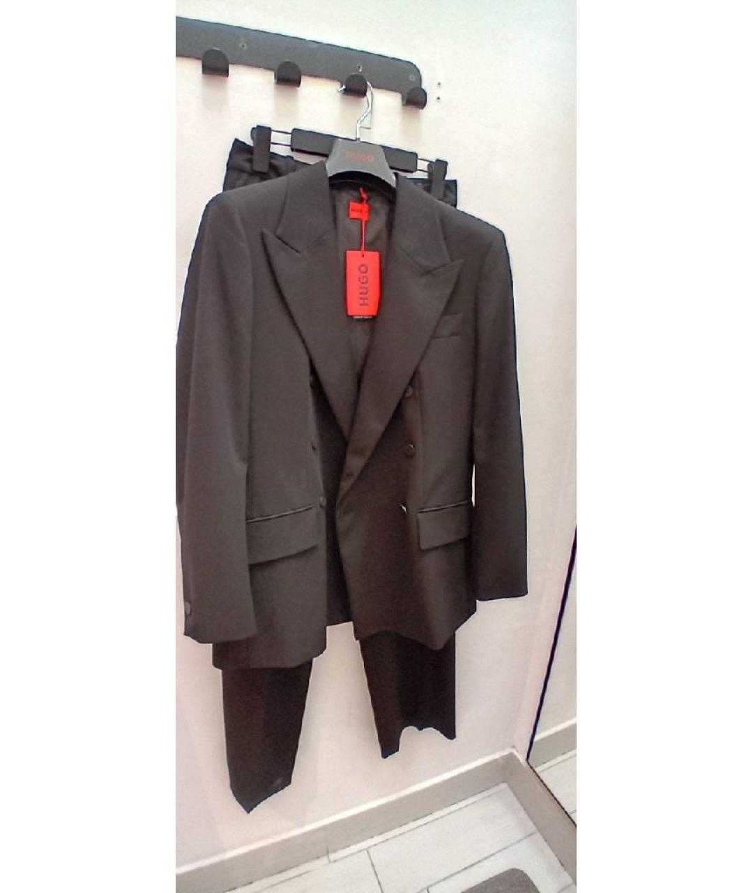 HUGO Черный вискозный костюм с брюками, фото 6