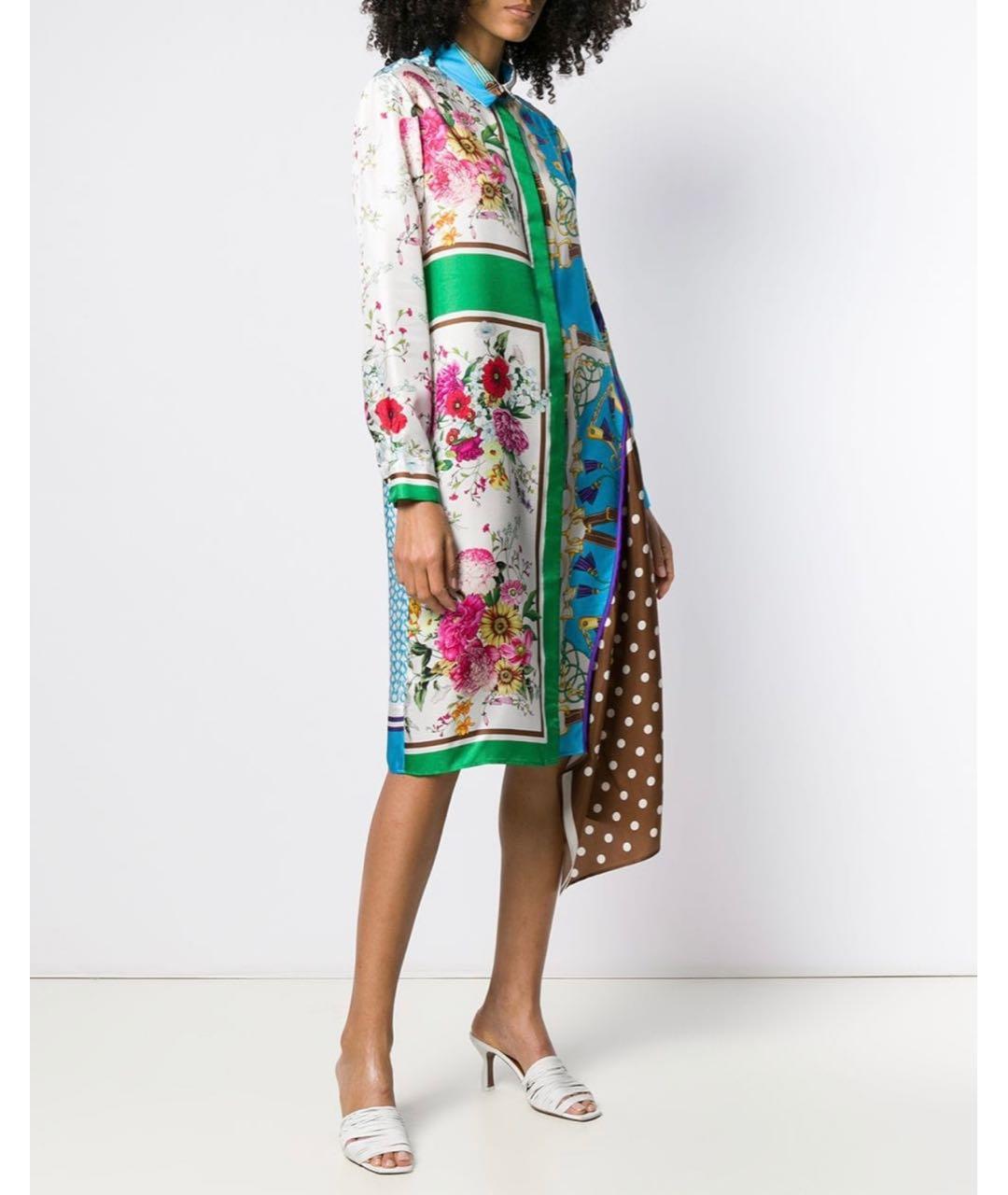 P.A.R.O.S.H. Мульти шелковое коктейльное платье, фото 3