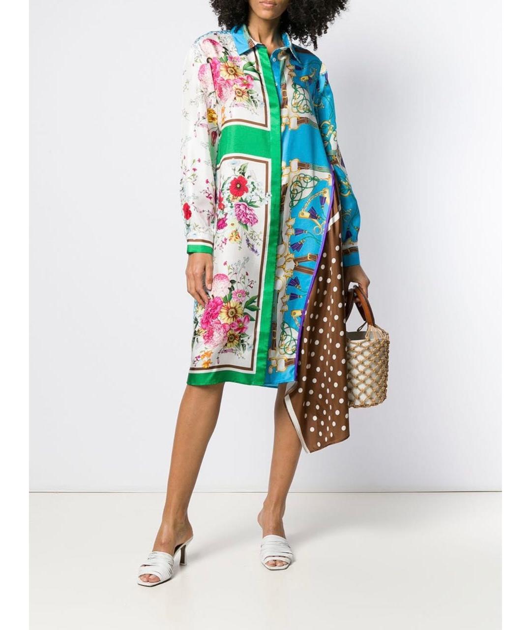 P.A.R.O.S.H. Мульти шелковое коктейльное платье, фото 2