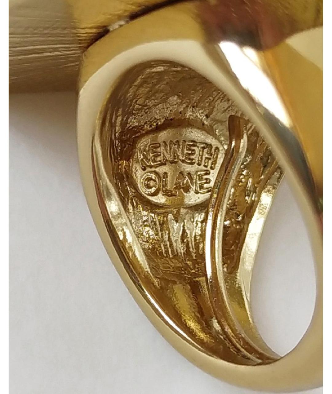 KENNETH JAY LANE Золотое металлическое кольцо, фото 5