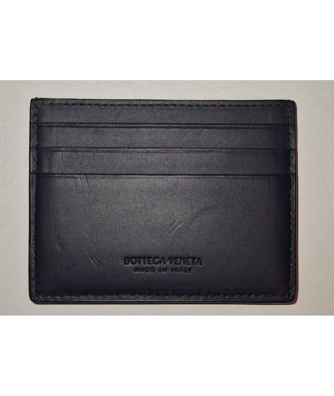 BOTTEGA VENETA Темно-синий кардхолдер из экзотической кожи, фото 2