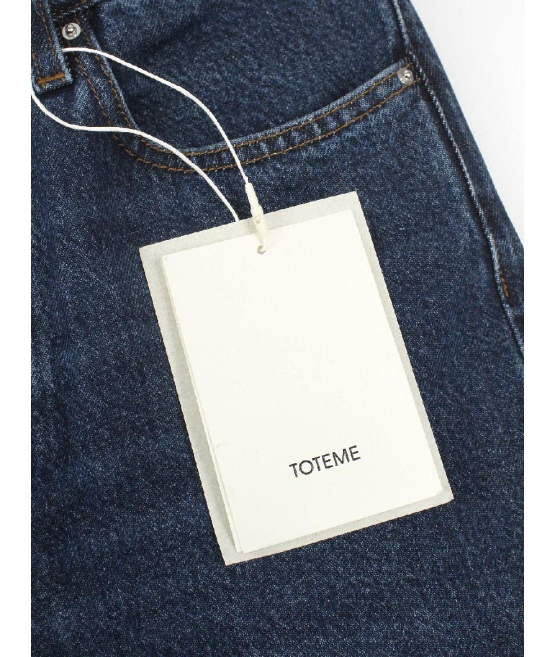 TOTEME Синие хлопковые прямые джинсы, фото 6