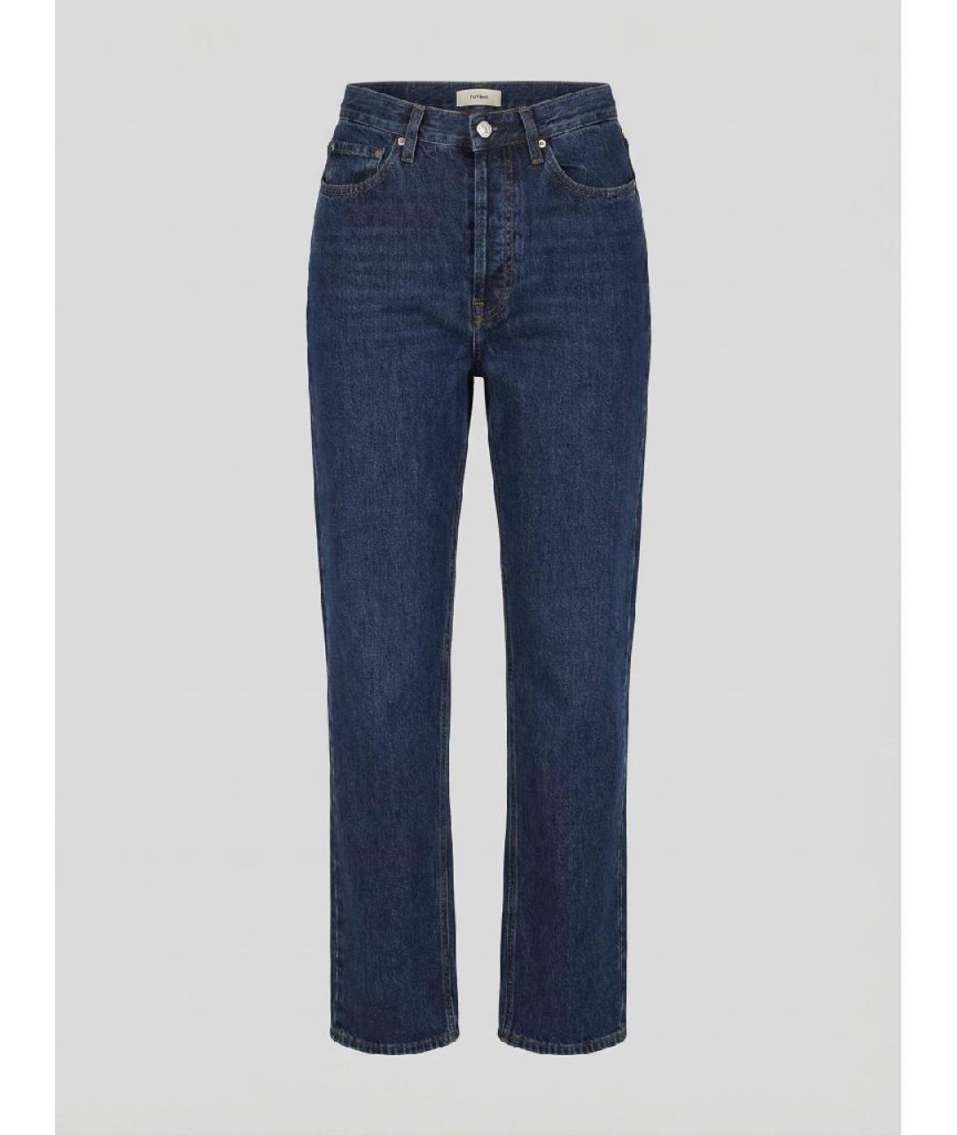 TOTEME Синие хлопковые прямые джинсы, фото 10