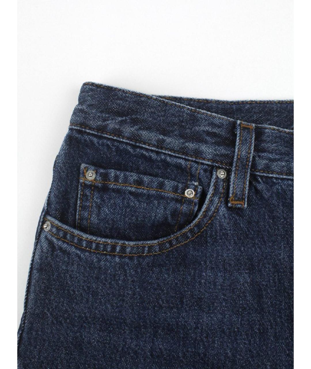 TOTEME Синие хлопковые прямые джинсы, фото 9