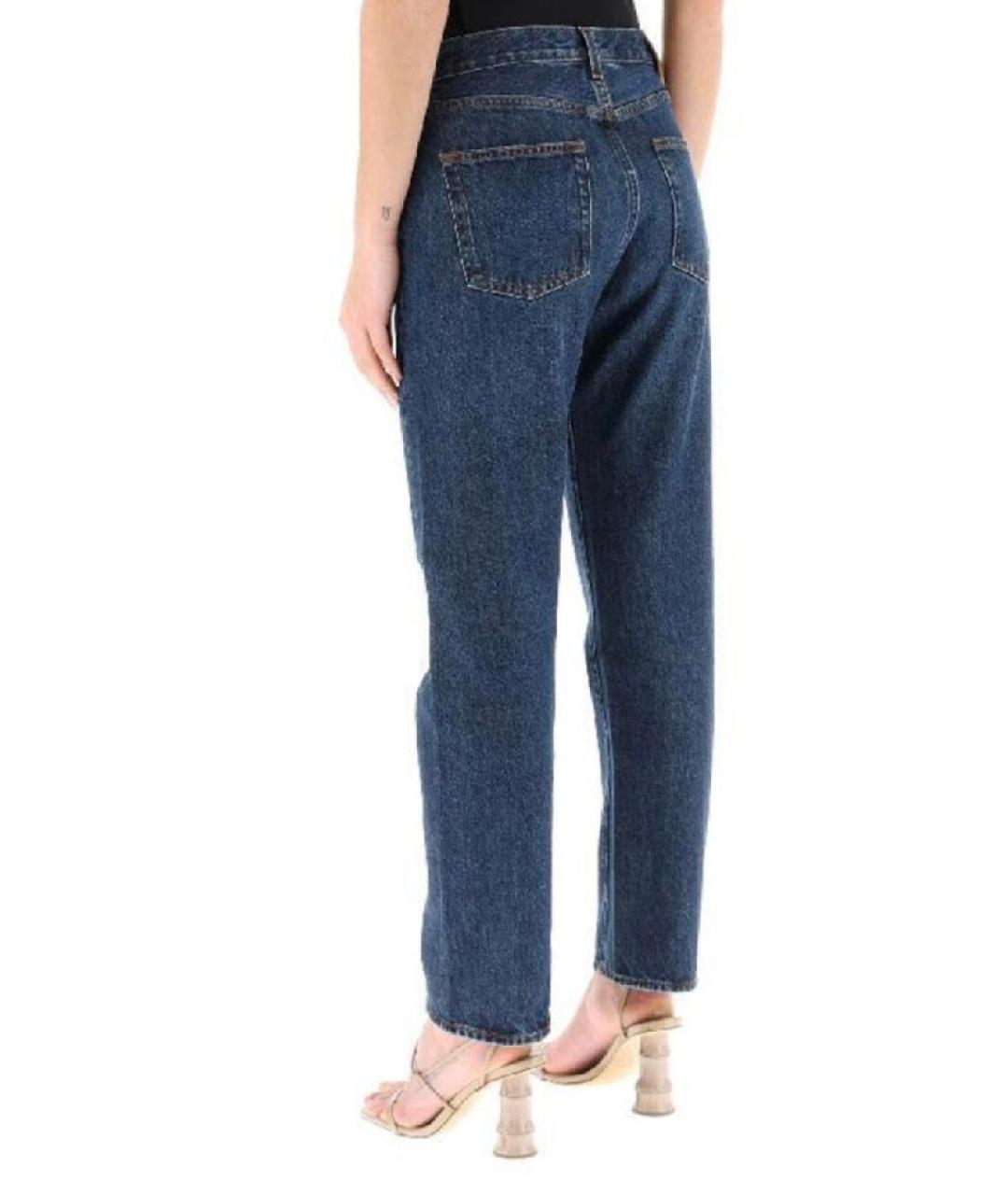 TOTEME Синие хлопковые прямые джинсы, фото 8