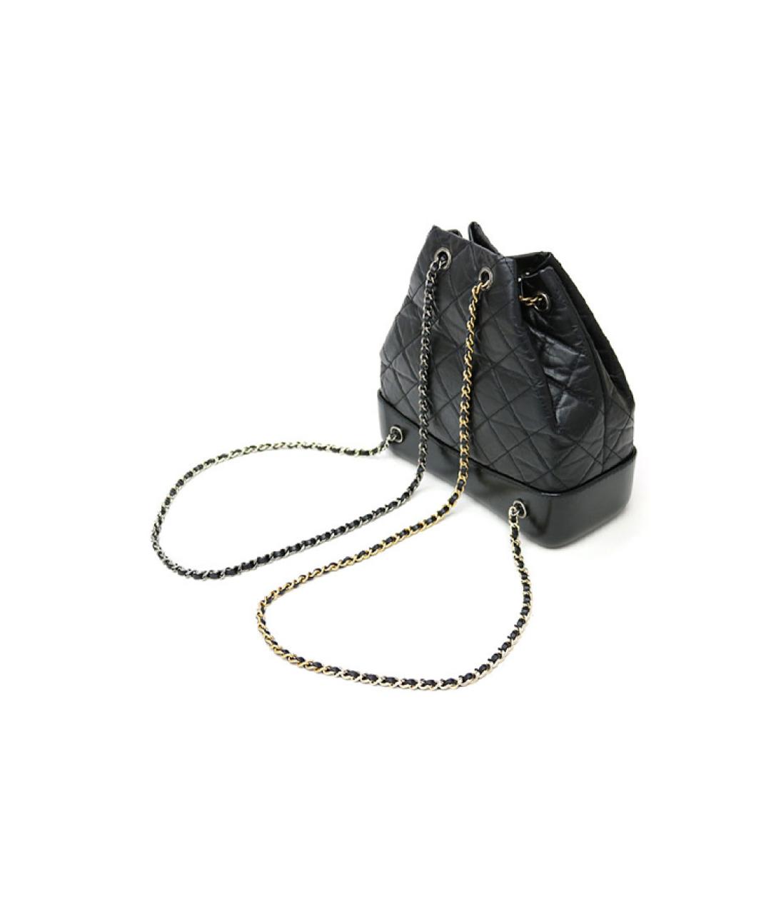 CHANEL Черный кожаный рюкзак, фото 4