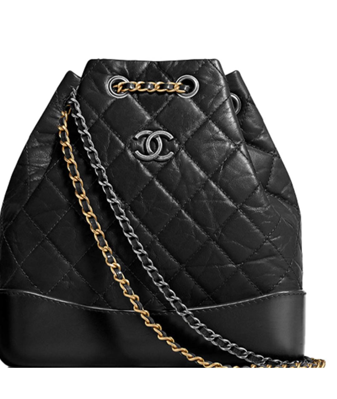 CHANEL Черный кожаный рюкзак, фото 5