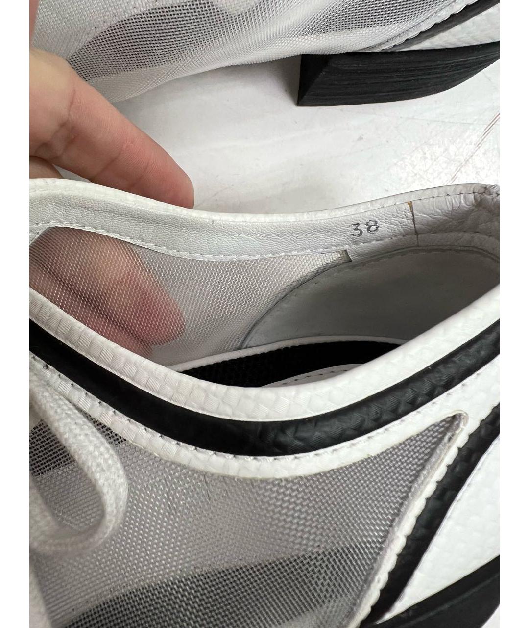 CHANEL Белые кожаные брогги и оксфорды, фото 6