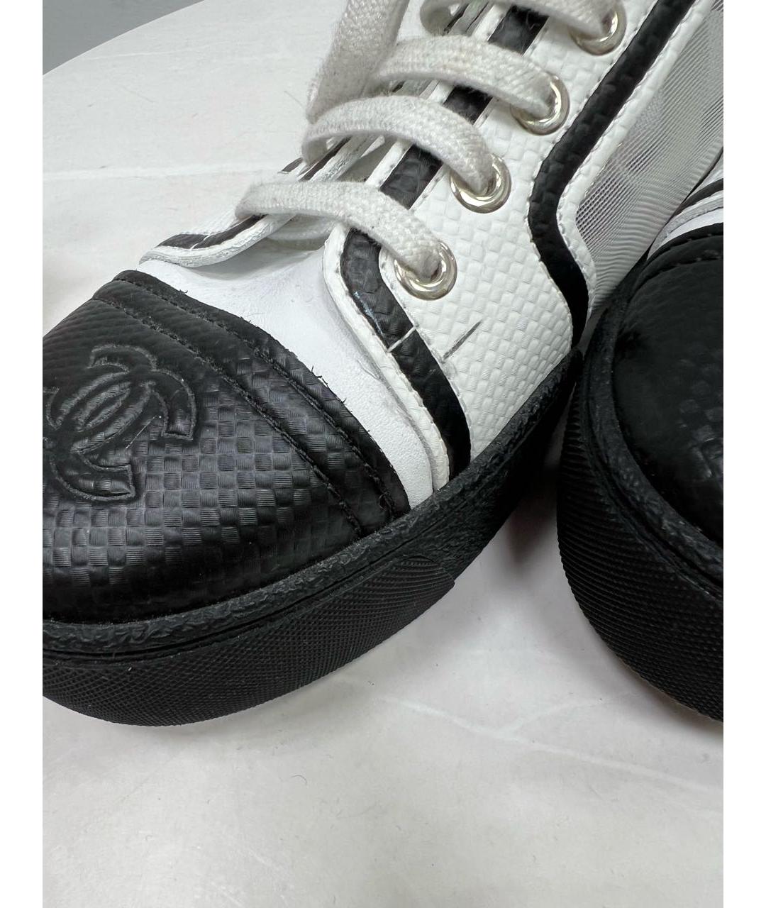 CHANEL Белые кожаные брогги и оксфорды, фото 4