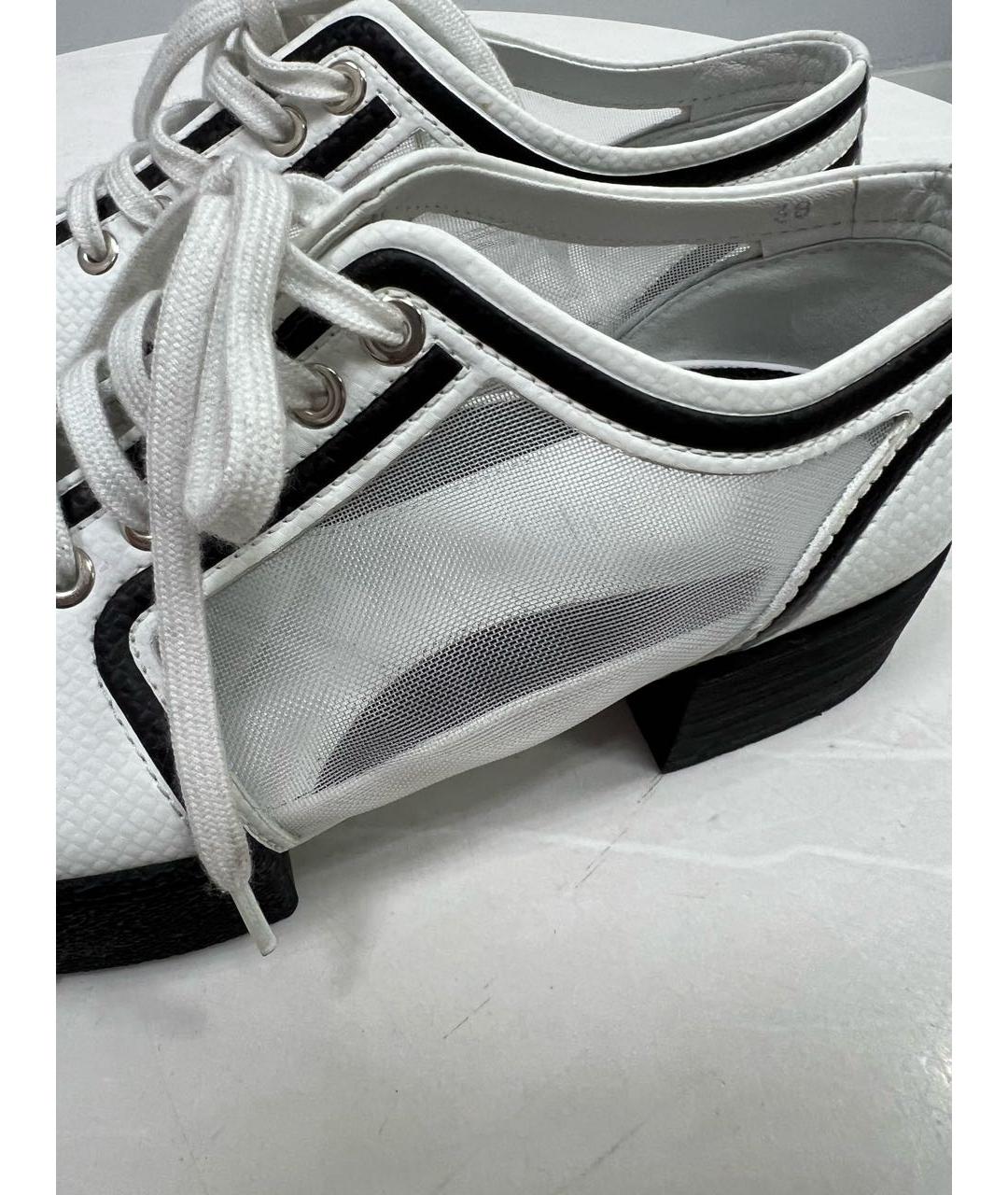 CHANEL Белые кожаные брогги и оксфорды, фото 7