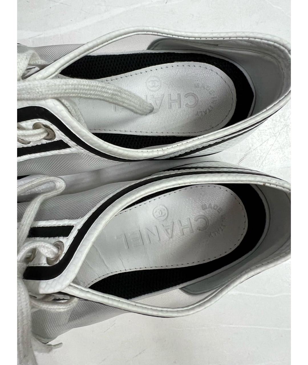CHANEL Белые кожаные брогги и оксфорды, фото 8