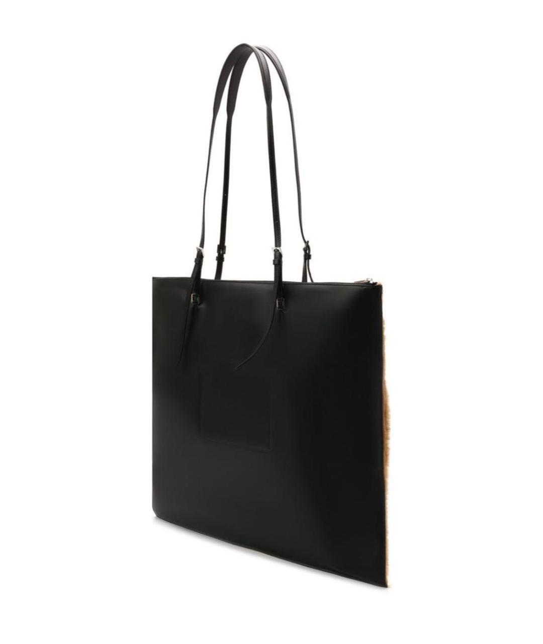 JIL SANDER Коричневая меховая сумка тоут, фото 2