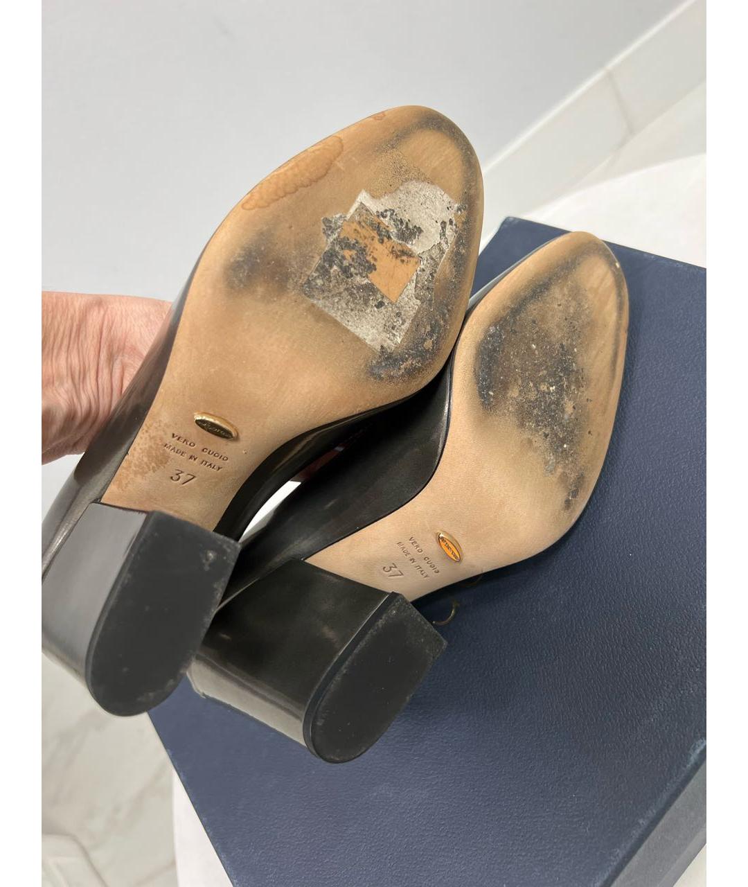 SERGIO ROSSI Серебряные туфли из лакированной кожи, фото 6