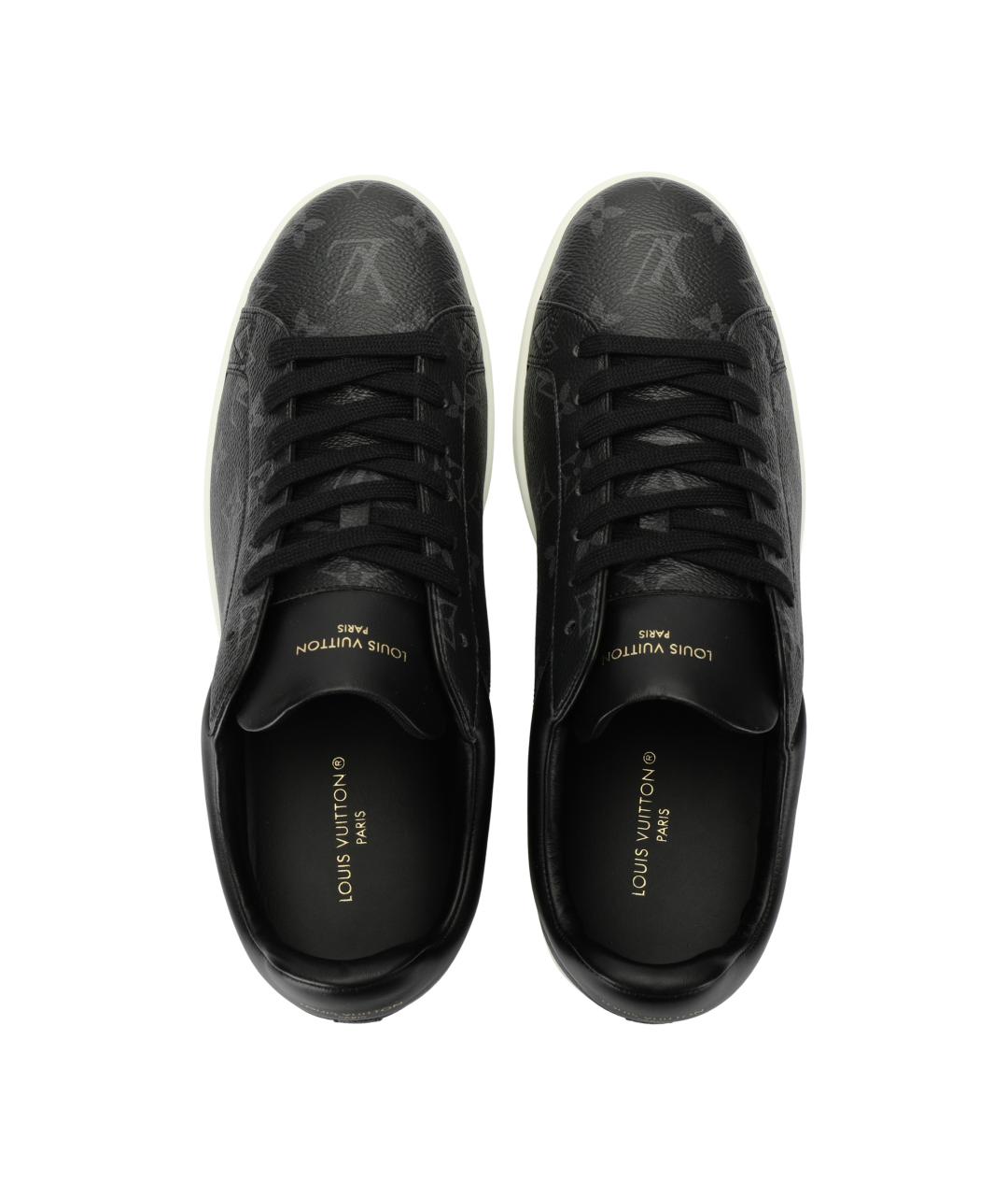 LOUIS VUITTON Черные кожаные низкие кроссовки / кеды, фото 3