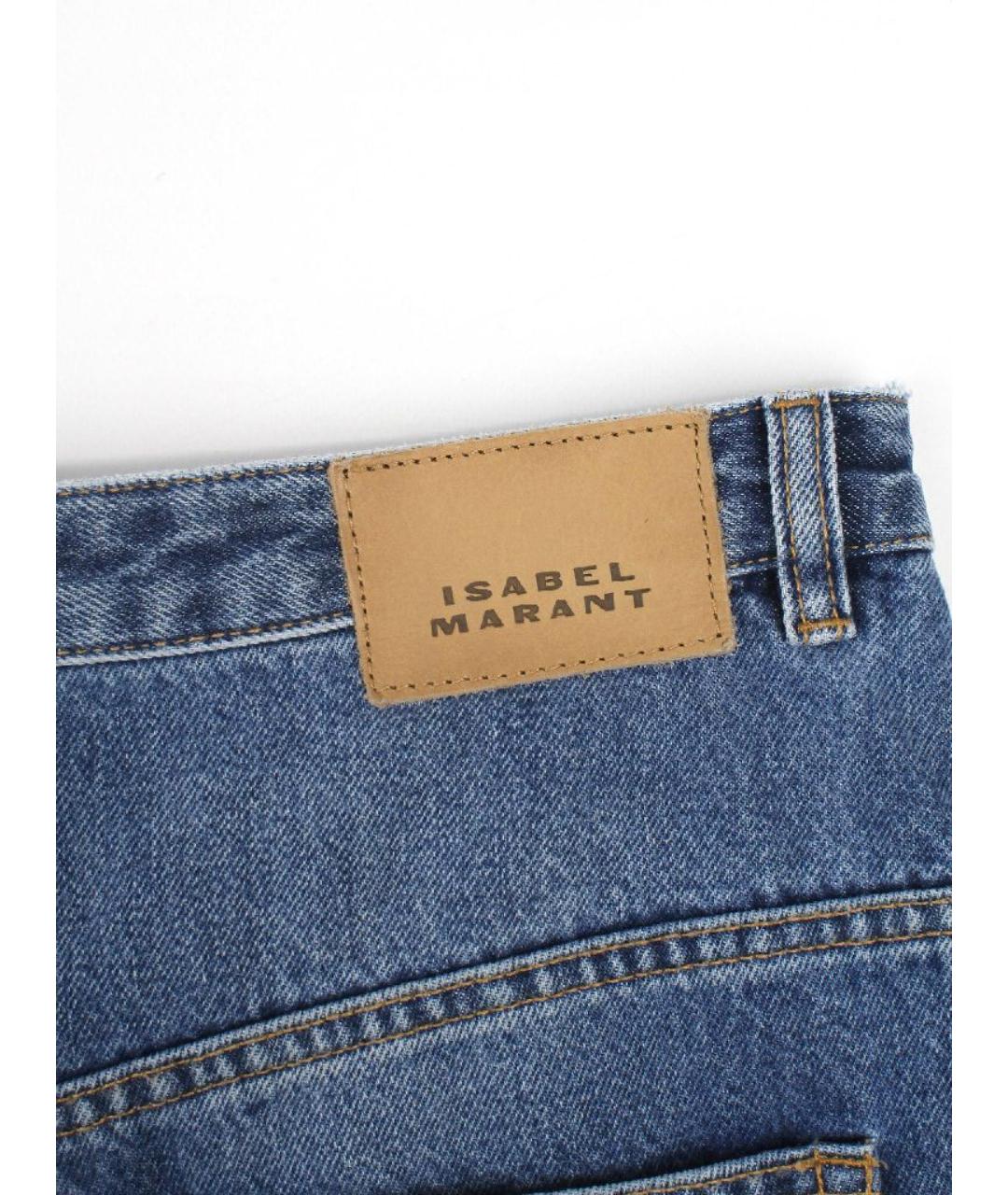 ISABEL MARANT Синие хлопковые джинсы клеш, фото 4