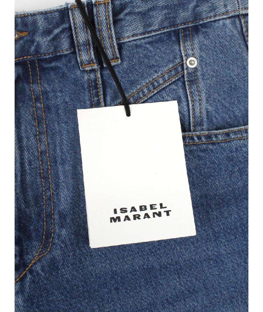 ISABEL MARANT Синие хлопковые джинсы клеш, фото 7