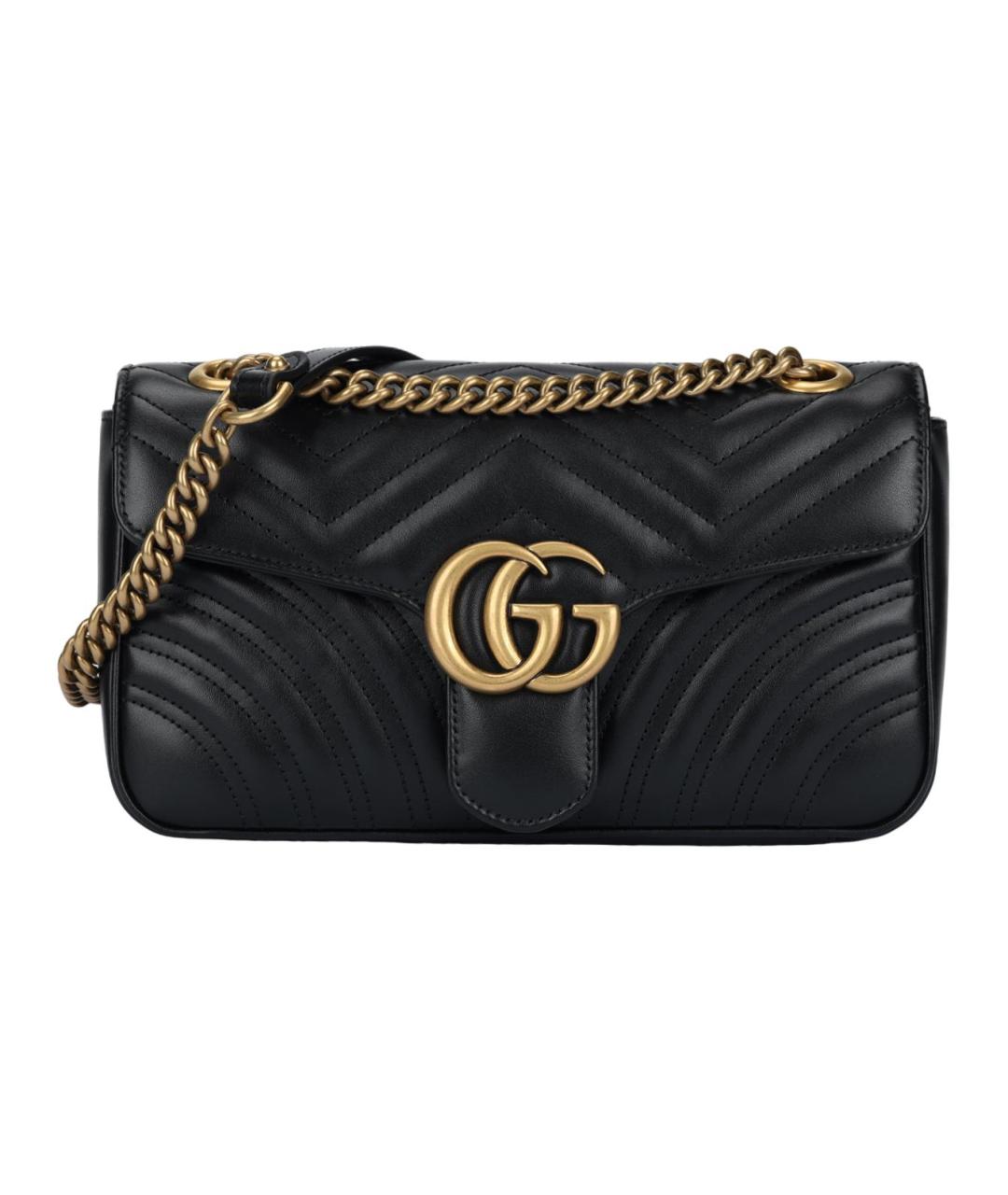 GUCCI Черная кожаная сумка через плечо, фото 1