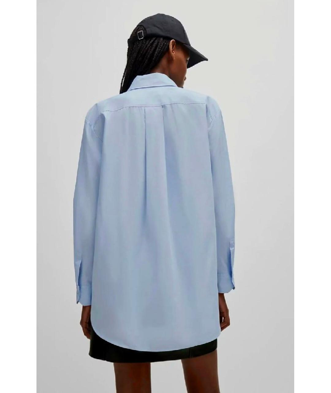 HUGO Голубая хлопковая рубашка, фото 2