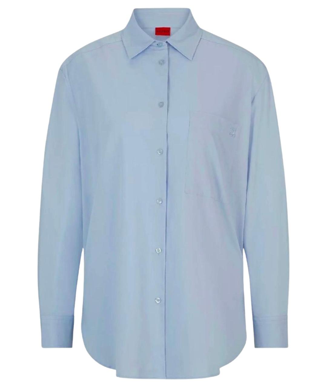 HUGO Голубая хлопковая рубашка, фото 1