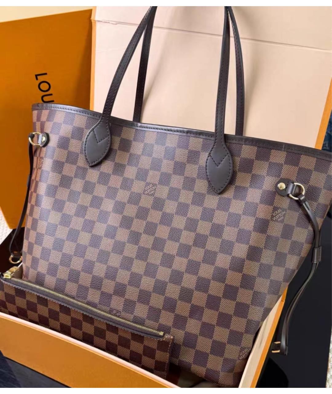 LOUIS VUITTON Коричневая сумка тоут, фото 3