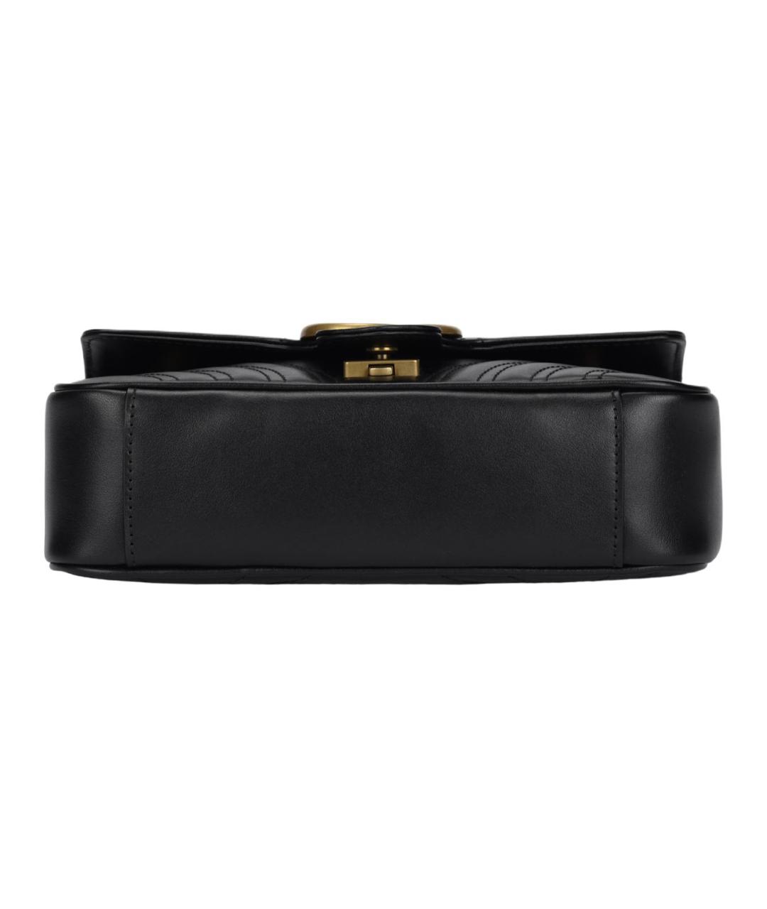 GUCCI Черная кожаная сумка через плечо, фото 4