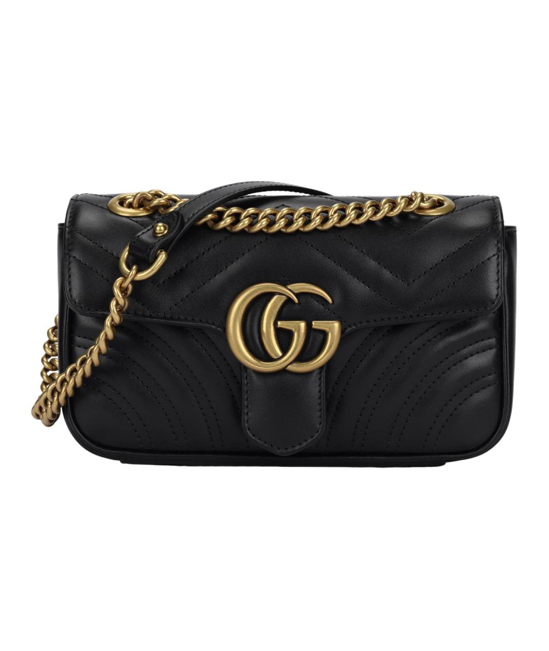 GUCCI Черная кожаная сумка через плечо, фото 1