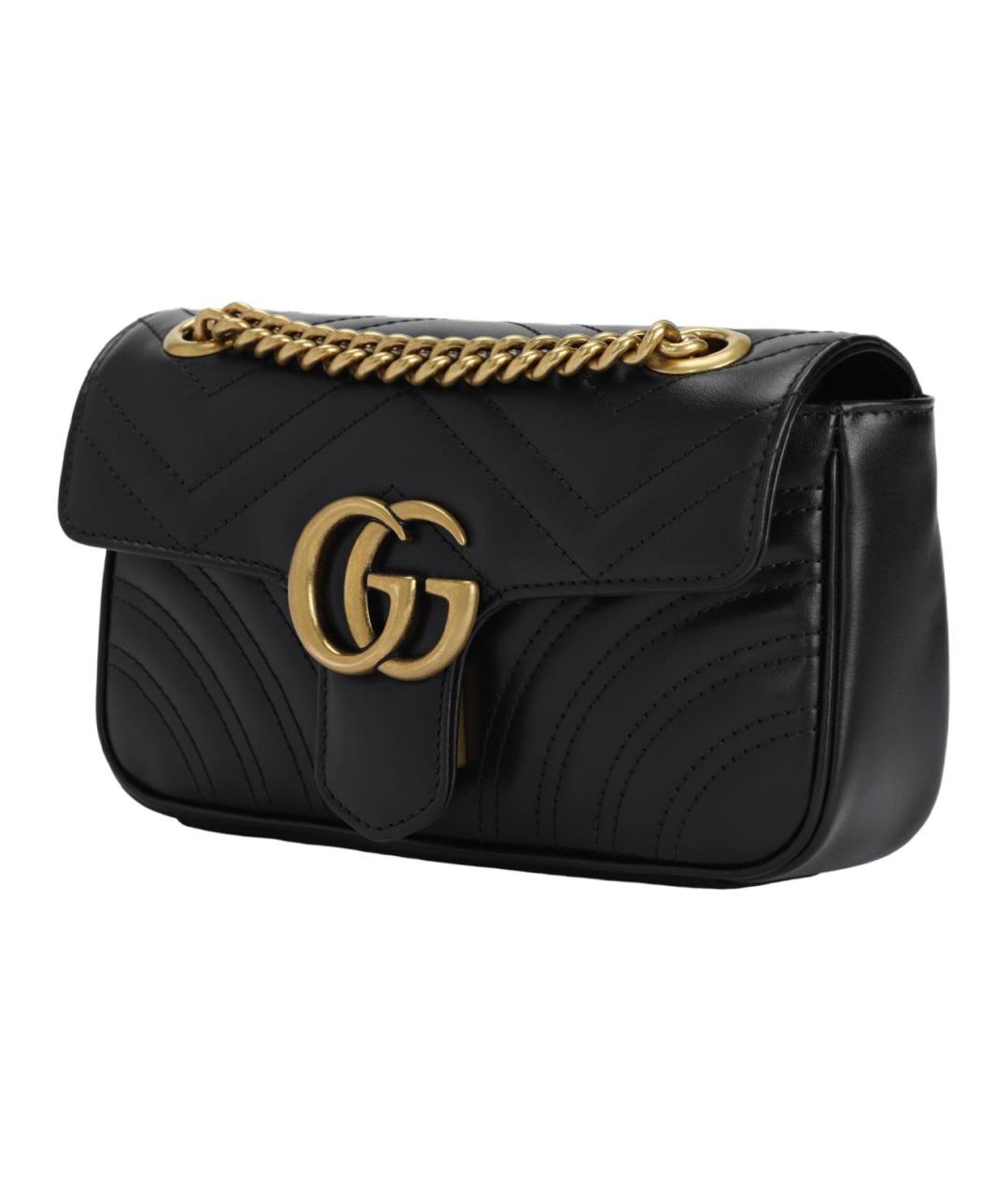 GUCCI Черная кожаная сумка через плечо, фото 2