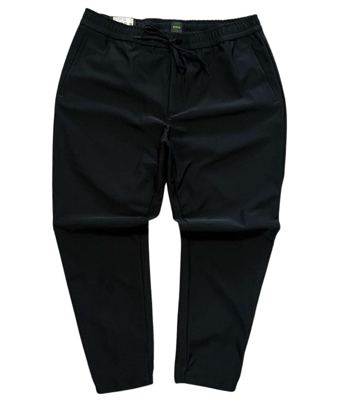 HUGO BOSS Темно-синие полиэстеровые повседневные брюки, фото 1