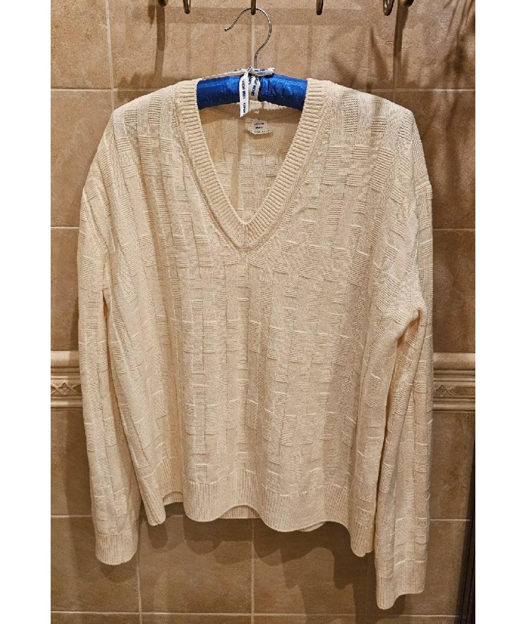 HERMES Бежевый шерстяной джемпер / свитер, фото 7