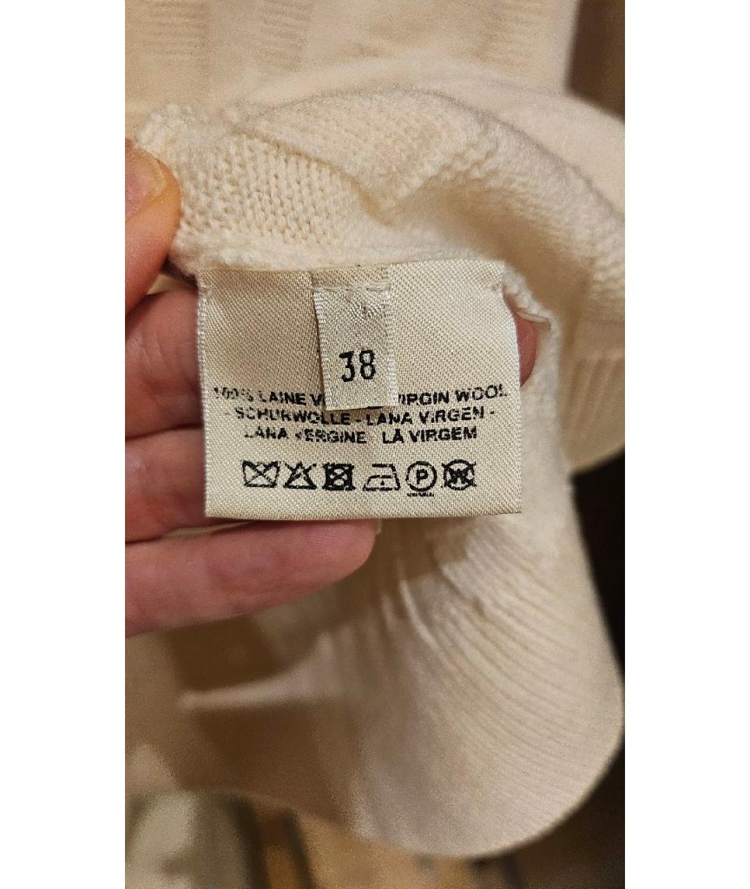 HERMES Бежевый шерстяной джемпер / свитер, фото 4
