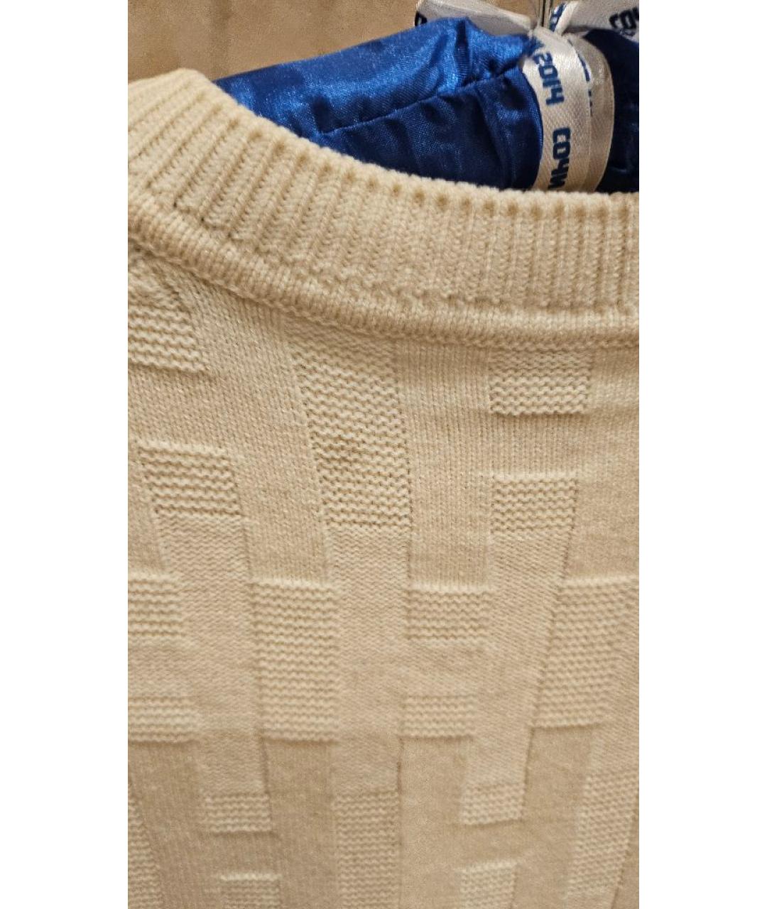 HERMES Бежевый шерстяной джемпер / свитер, фото 6