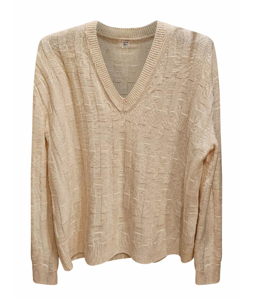 HERMES Бежевый шерстяной джемпер / свитер, фото 1