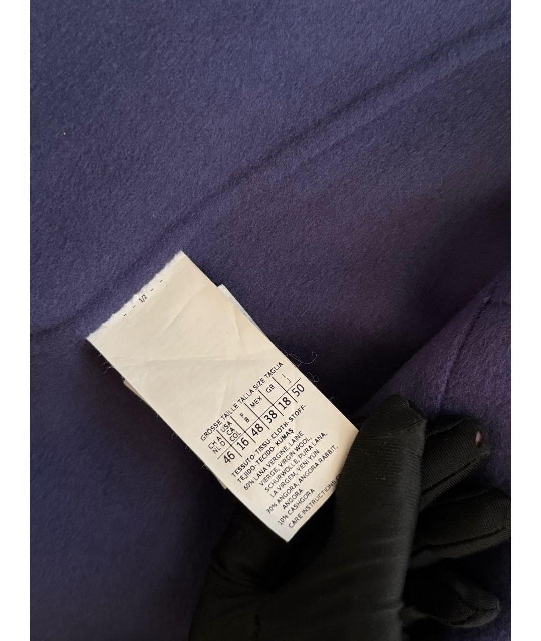 MAX MARA Синее шерстяное пальто, фото 6