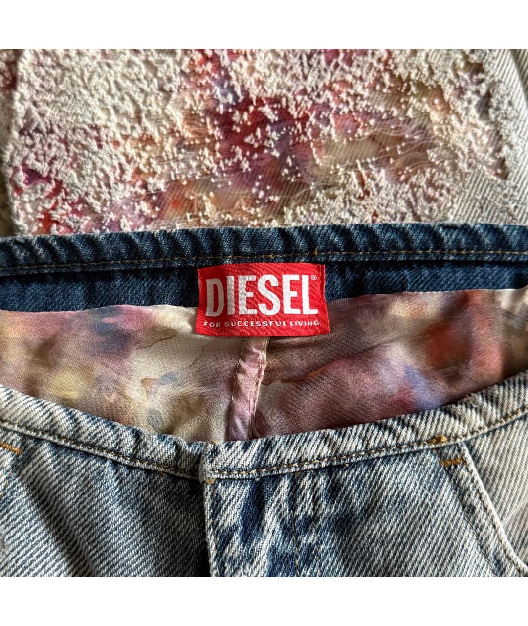 DIESEL Голубые хлопко-полиэстеровые джинсы клеш, фото 7