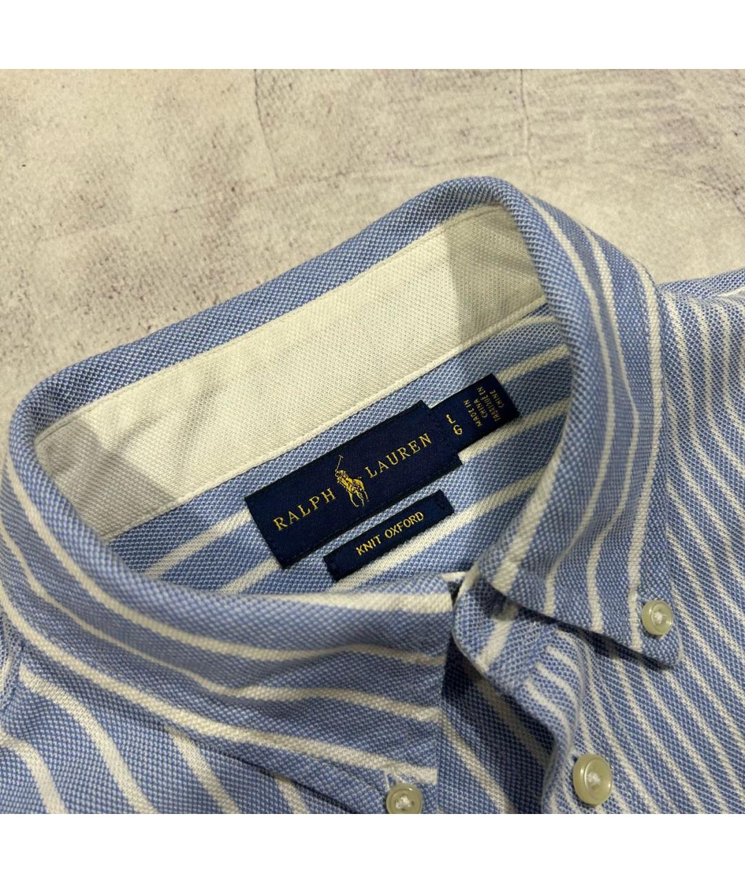 POLO RALPH LAUREN Голубая хлопковая рубашка, фото 4