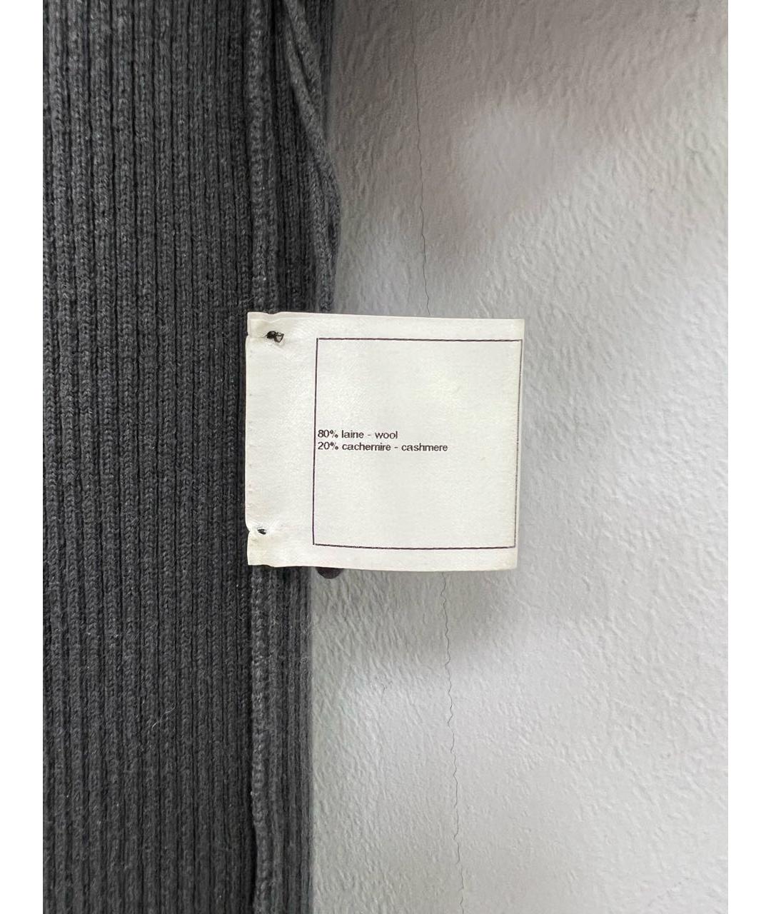 CHANEL Антрацитовое шерстяное повседневное платье, фото 6