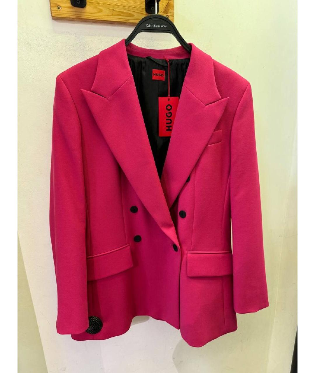 HUGO Коралловый полиэстеровый костюм с брюками, фото 5