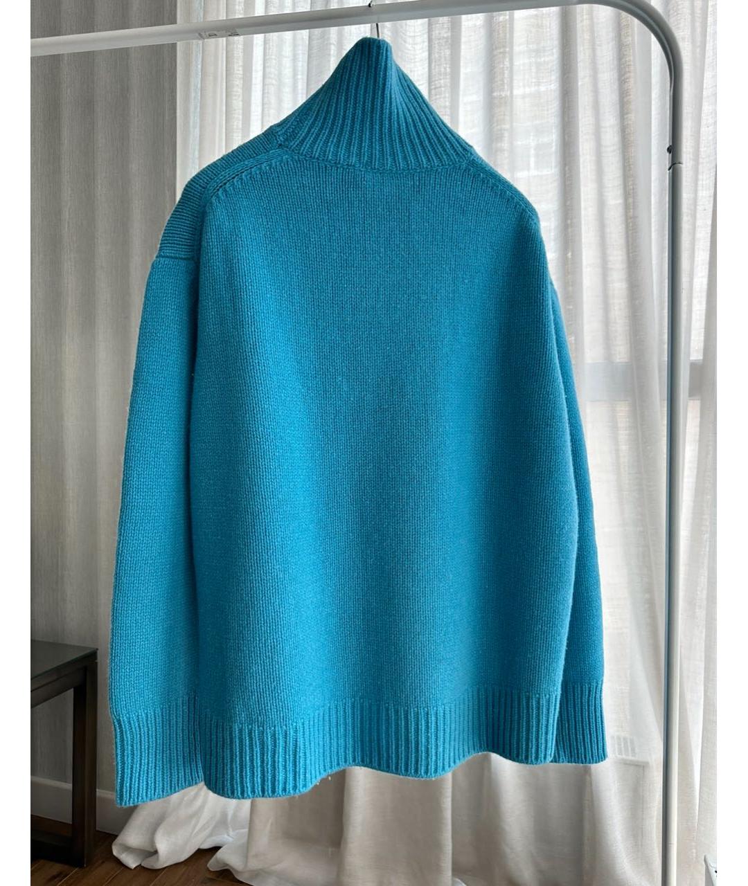 THE PANGAIA Бирюзовый кашемировый джемпер / свитер, фото 2