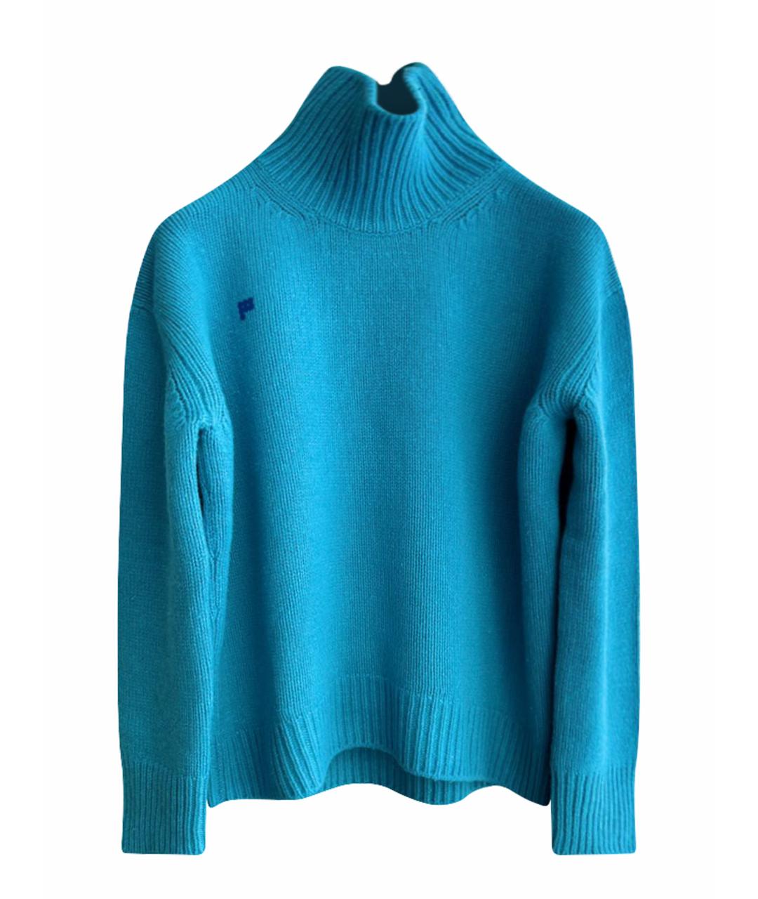 THE PANGAIA Бирюзовый кашемировый джемпер / свитер, фото 1