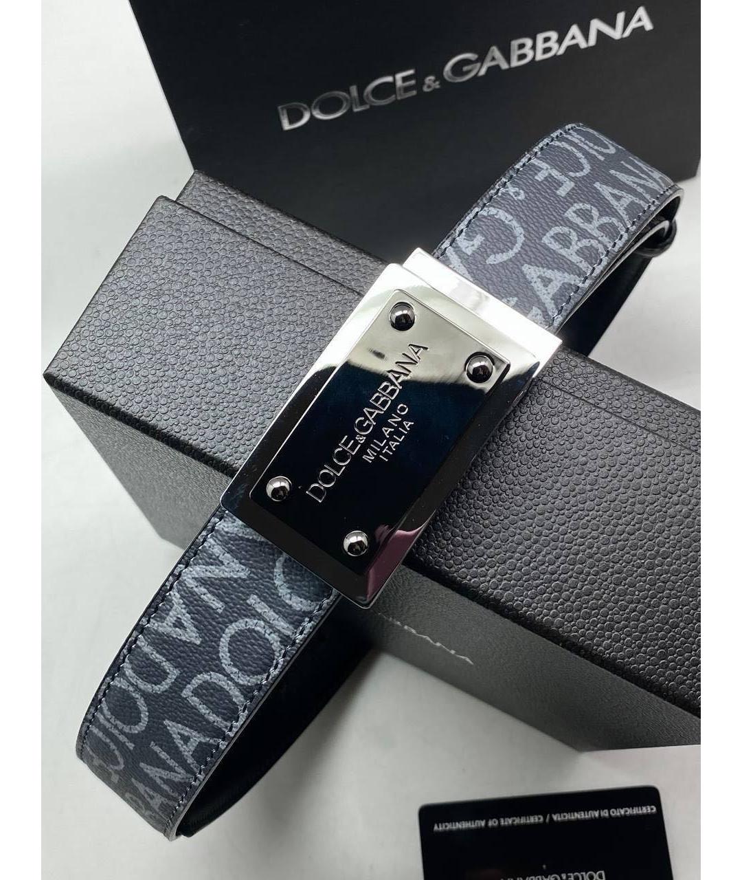 DOLCE&GABBANA Черный кожаный ремень, фото 2