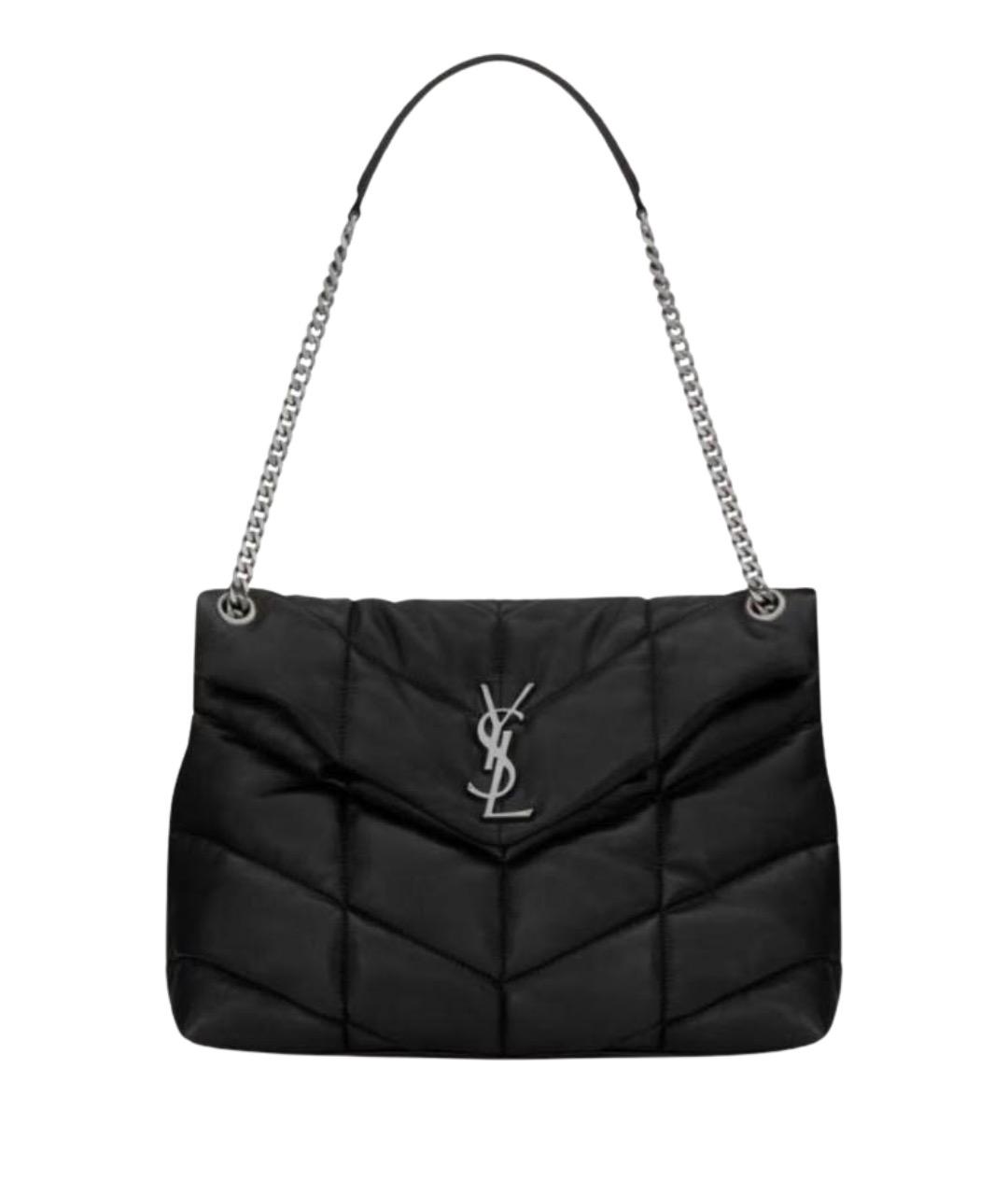 SAINT LAURENT Черная кожаная сумка через плечо, фото 1