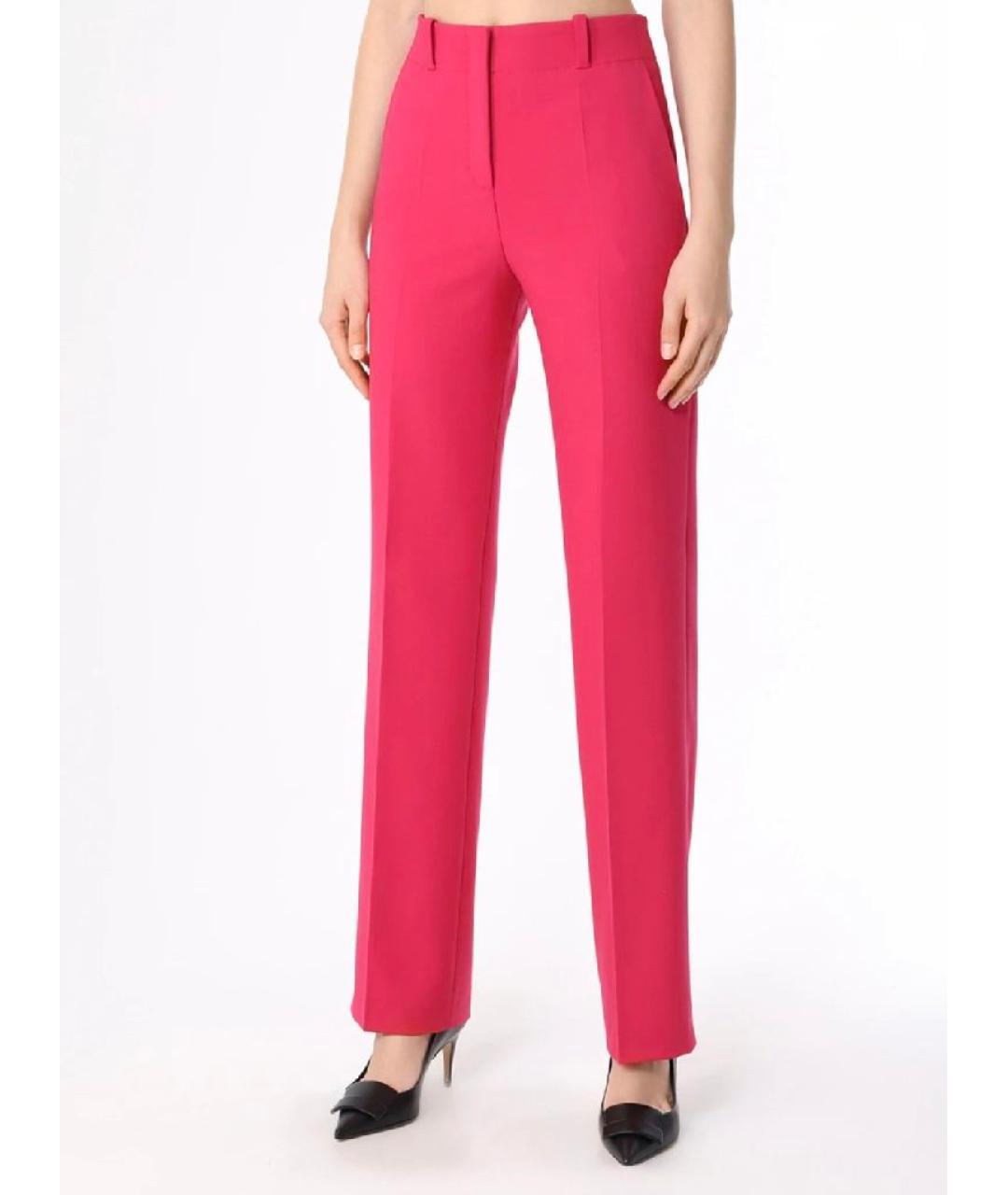 HUGO Розовые полиэстеровые прямые брюки, фото 2