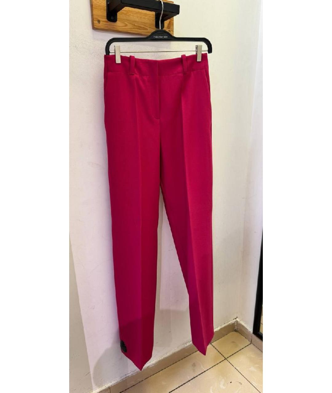 HUGO Розовые полиэстеровые прямые брюки, фото 6