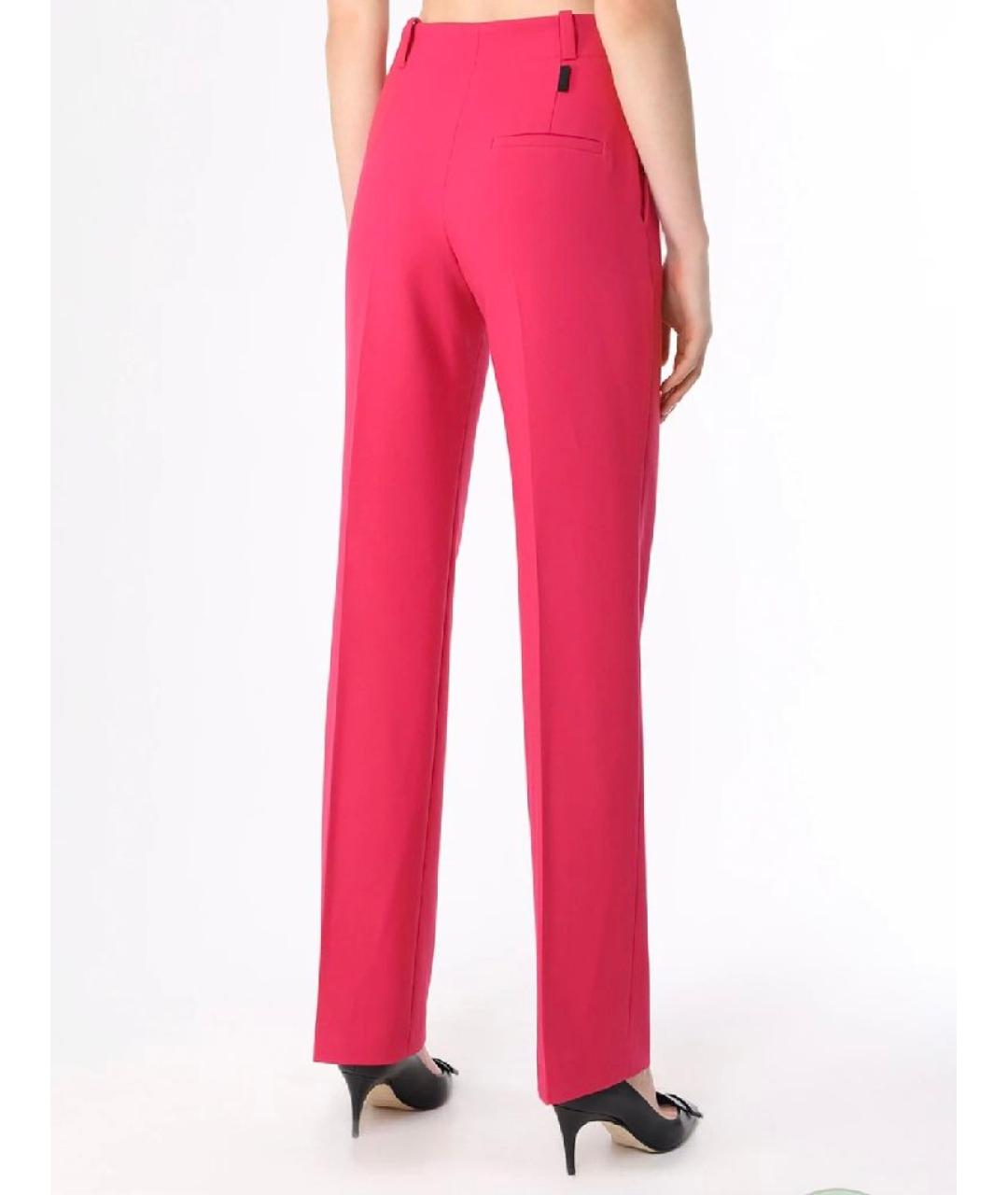 HUGO Розовые полиэстеровые прямые брюки, фото 8