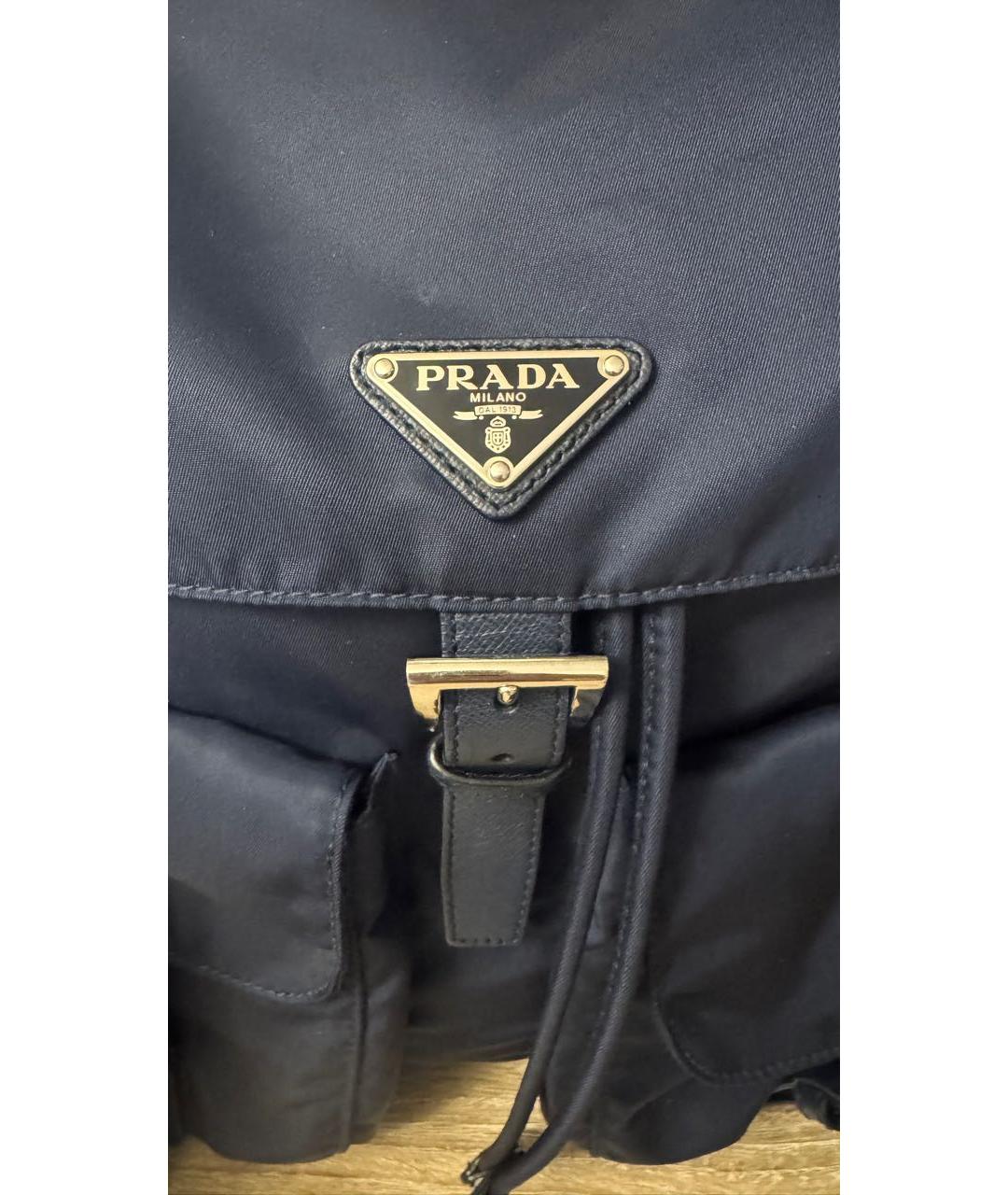 PRADA Темно-синий рюкзак, фото 3