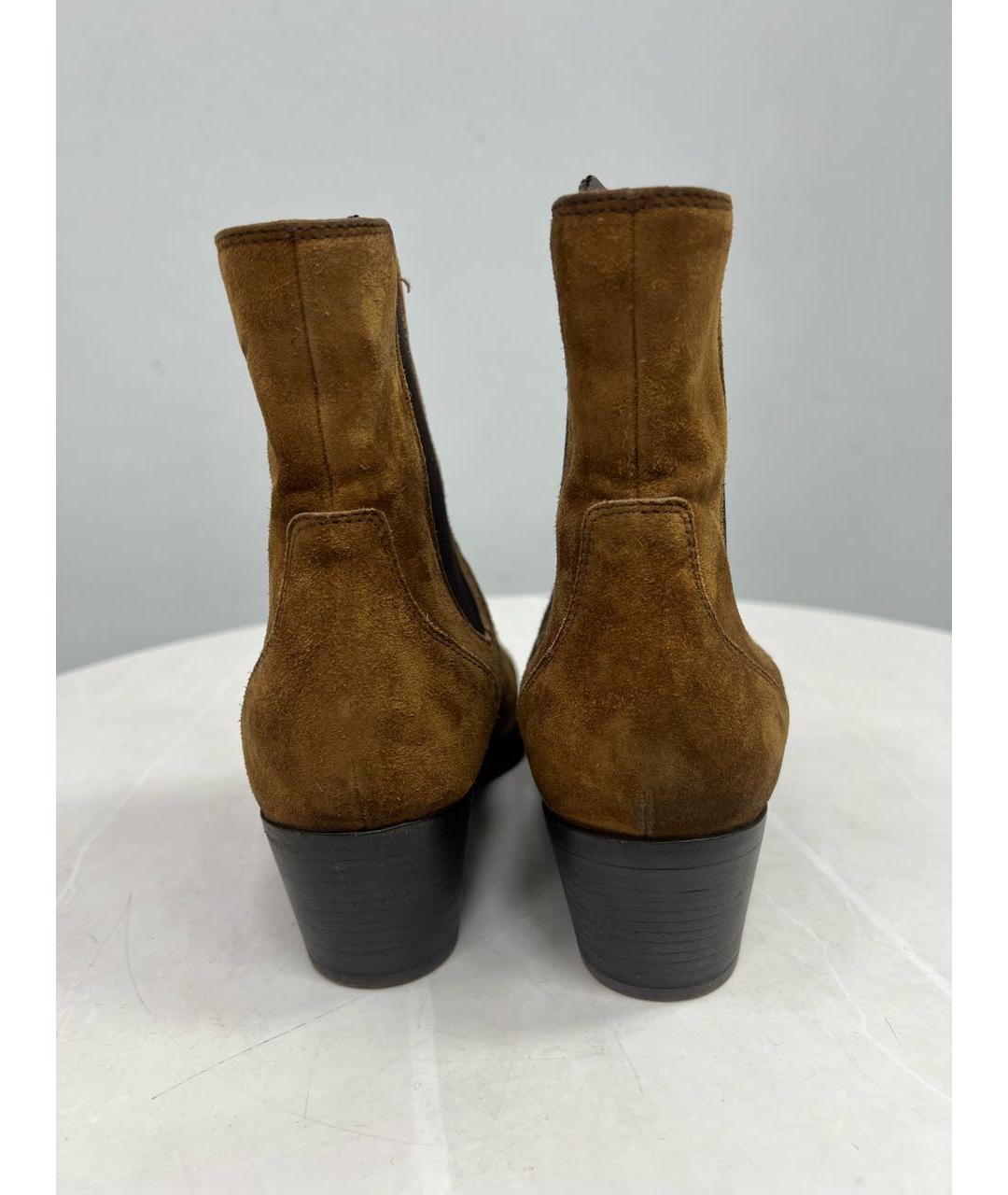GIANVITO ROSSI Коричневые замшевые полусапоги, фото 2