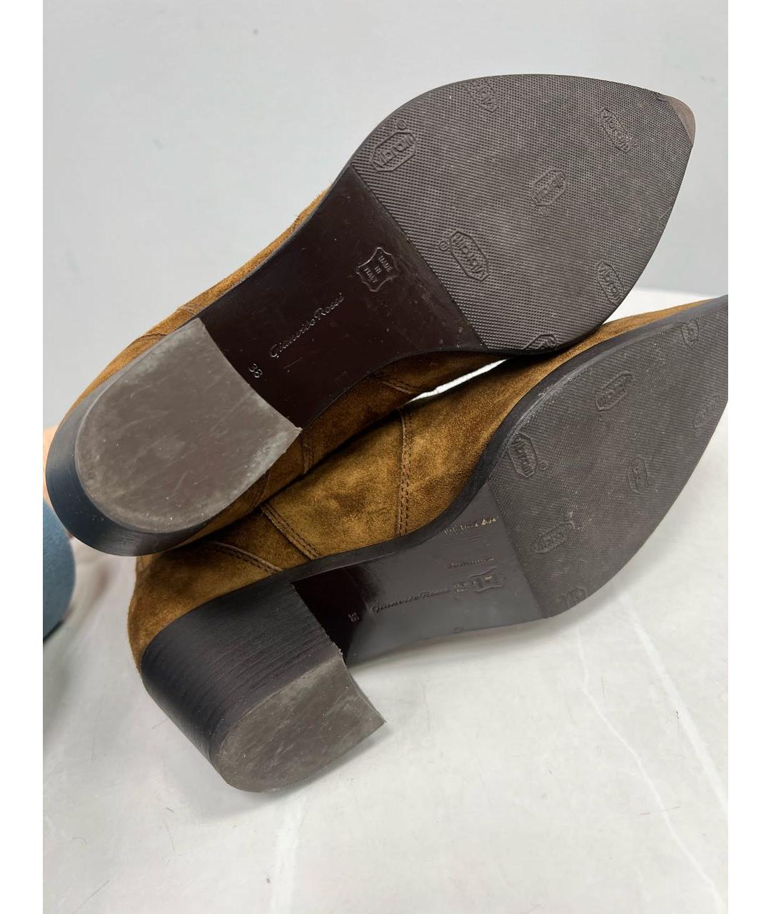 GIANVITO ROSSI Коричневые замшевые полусапоги, фото 6