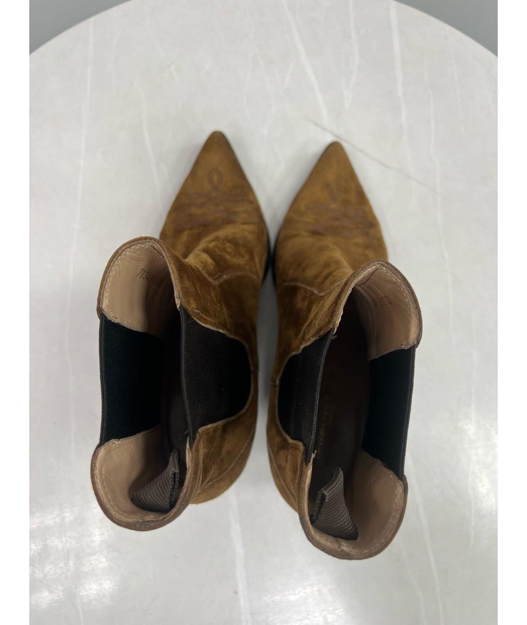 GIANVITO ROSSI Коричневые замшевые полусапоги, фото 3