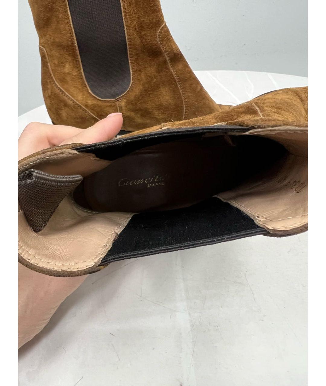 GIANVITO ROSSI Коричневые замшевые полусапоги, фото 7