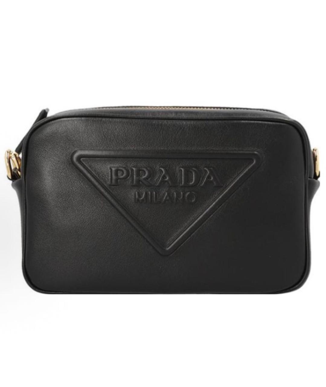 PRADA Черная кожаная сумка через плечо, фото 9